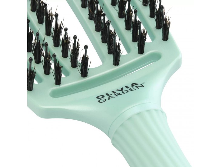 Щетка для волос Olivia Garden Fingerbrush Boar&Nylon Arctic Teal